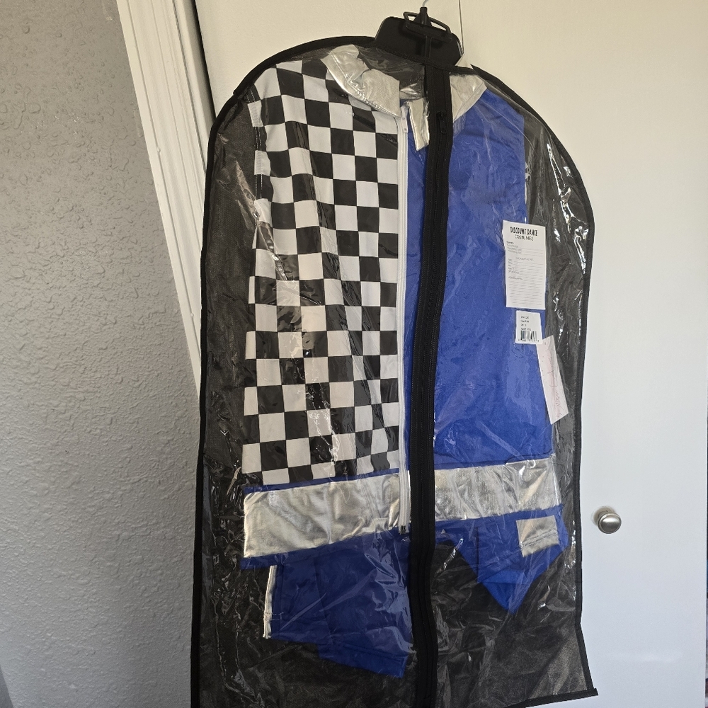 NWT Adult Racing Costume - Blue and Silver Dance Costume